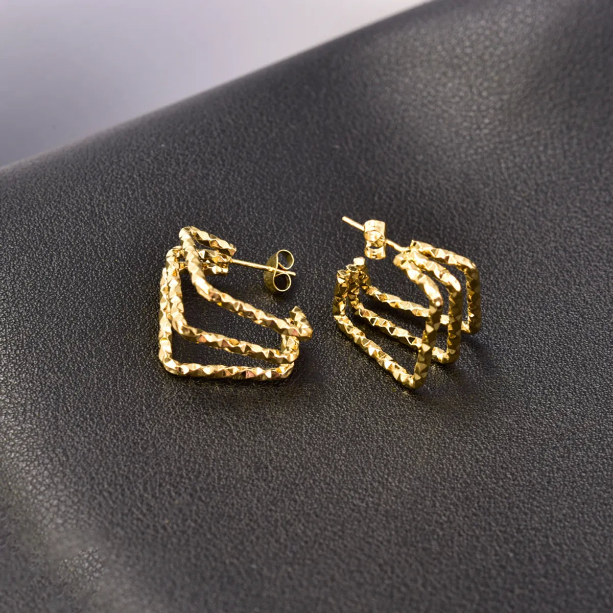 1 Pair IG Style Simple Style Geometric Titanium Steel 18K Gold Plated Ear Studs