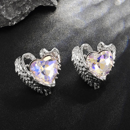 1 Pair IG Style Simple Style Heart Shape Plating Inlay Alloy Artificial Pearls Rhinestones Ear Studs