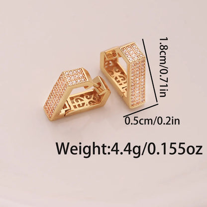 1 Pair Ig Style Simple Style Heart Shape Snake Plating Inlay Copper Zircon 18k Gold Plated Hoop Earrings