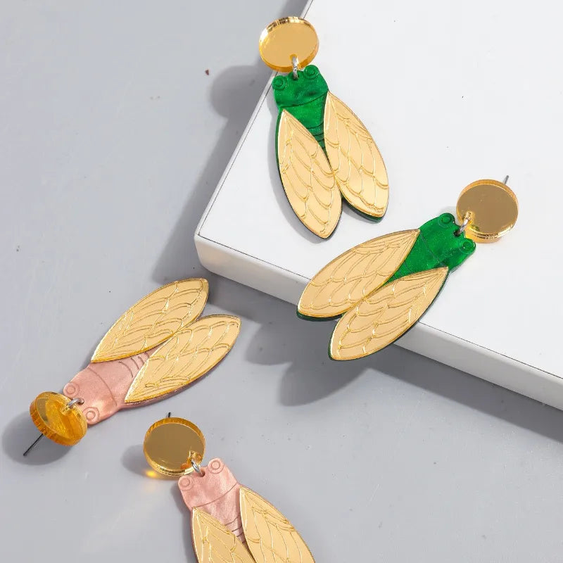 1 Pair Ig Style Simple Style Insect Arylic Drop Earrings