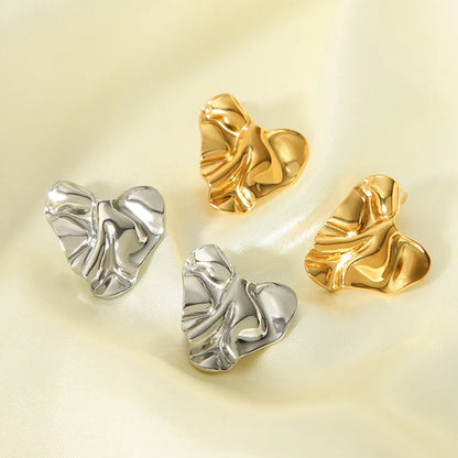 1 Pair Ig Style Simple Style Irregular Polishing Plating Stainless Steel 18k Gold Plated Ear Studs