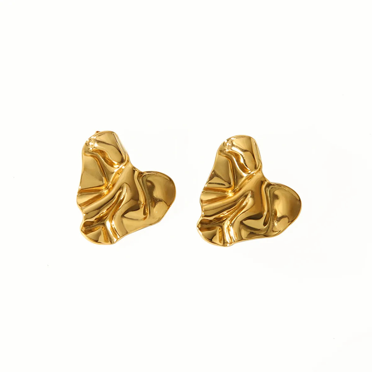 1 Pair Ig Style Simple Style Irregular Polishing Plating Stainless Steel 18k Gold Plated Ear Studs