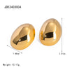 1 Pair IG Style Simple Style Oval 304 Stainless Steel 18K Gold Plated Ear Studs