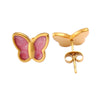 1 Pair IG Style Simple Style Oval Heart Shape Butterfly Enamel Plating 304 Stainless Steel Ear Studs