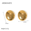 1 Pair IG Style Simple Style Oval 304 Stainless Steel 18K Gold Plated Ear Studs