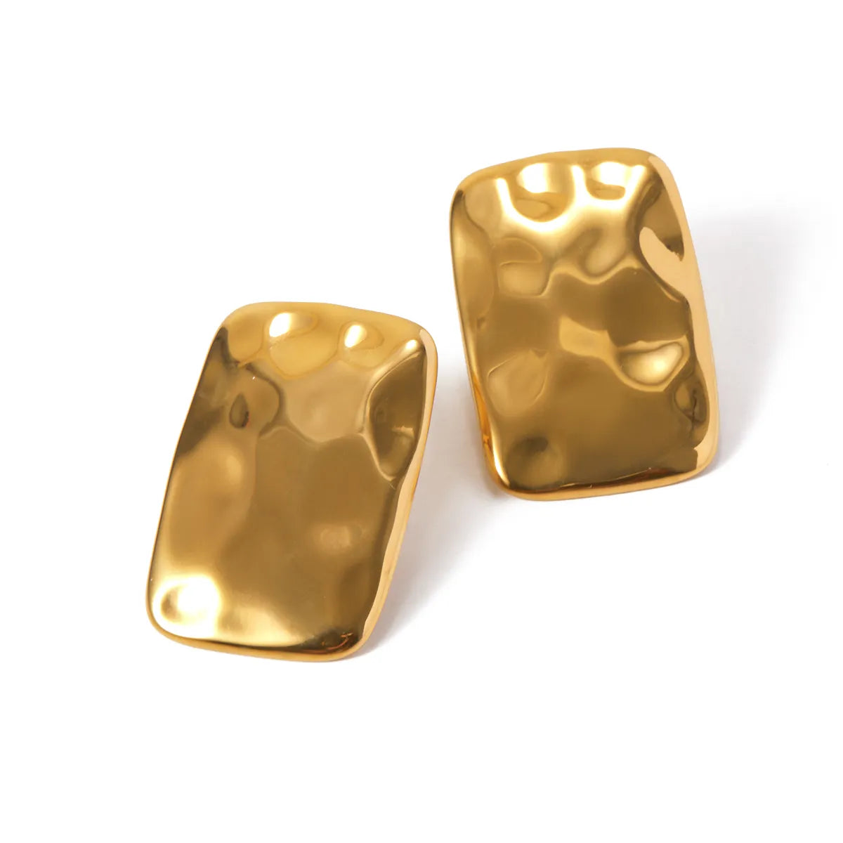 1 Pair IG Style Simple Style Rectangle 316 Stainless Steel  18K Gold Plated Ear Studs