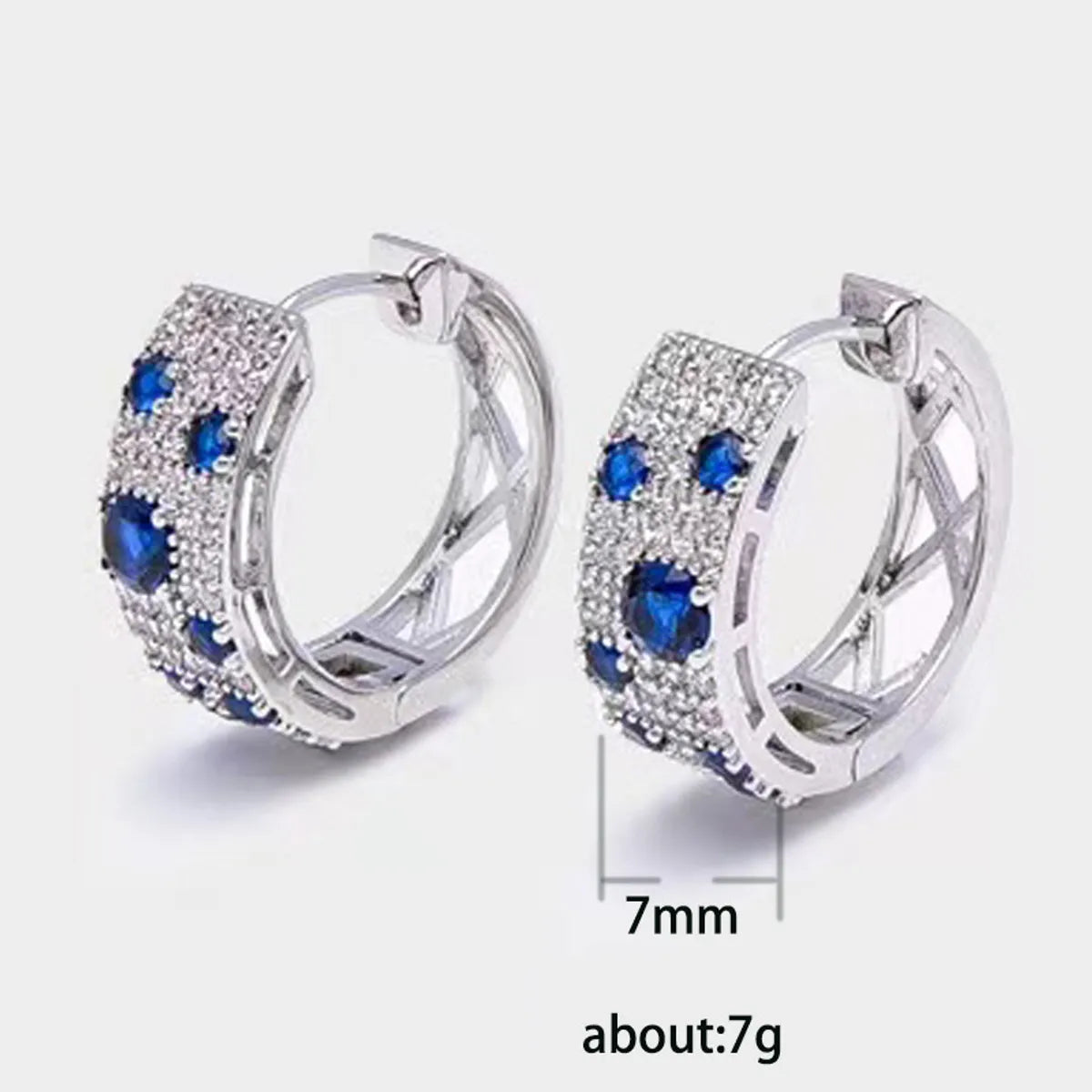 1 Pair Ig Style Simple Style Round Inlay Copper Zircon Earrings