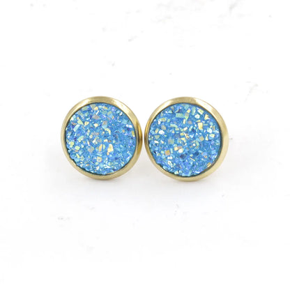 1 Pair Ig Style Simple Style Round Plating Stainless Steel Gold Plated Ear Studs