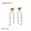 1 Pair IG Style Simple Style Round Stainless Steel 18K Gold Plated Drop Earrings