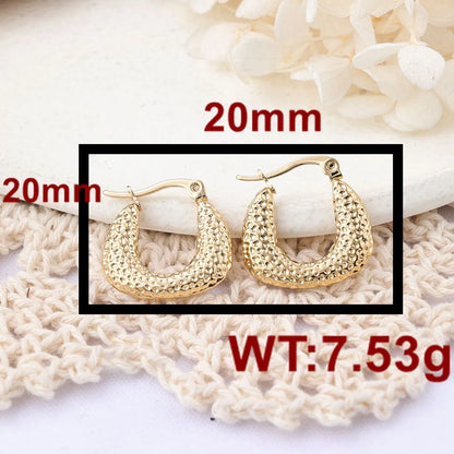 1 Pair IG Style Simple Style Solid Color Plating Stainless Steel Earrings