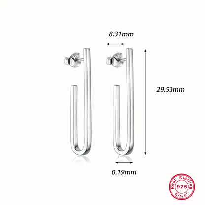 1 Pair Ig Style Simple Style Solid Color Plating Sterling Silver Ear Studs