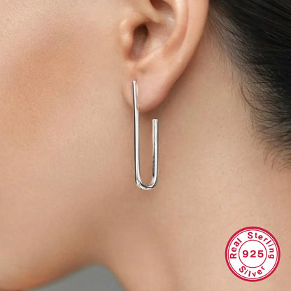 1 Pair Ig Style Simple Style Solid Color Plating Sterling Silver Ear Studs