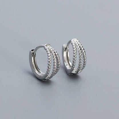 1 Pair IG Style Simple Style Solid Color Plating Sterling Silver Earrings