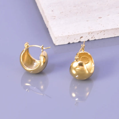 1 Pair Ig Style Simple Style Solid Color Plating Titanium Steel 18k Gold Plated Earrings