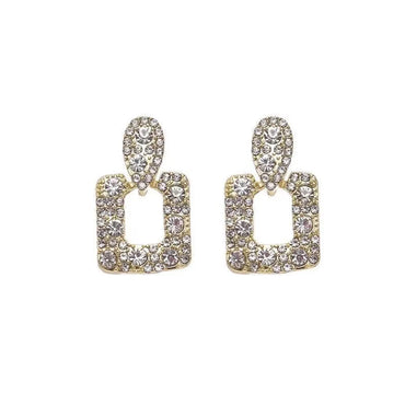 1 Pair Ig Style Simple Style Square Inlay Alloy Zircon Ear Studs