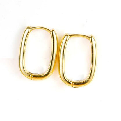 1 Pair Ig Style Simple Style U Shape Plating Copper Earrings