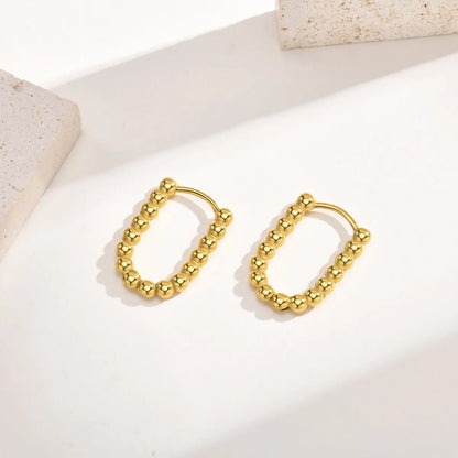 1 Pair Ig Style Simple Style U Shape Plating Stainless Steel 18k Gold Plated Earrings