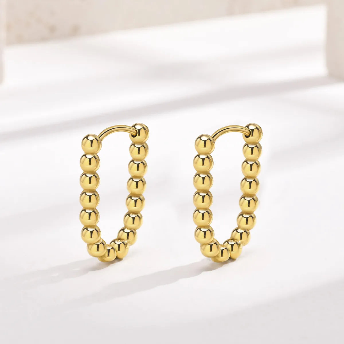 1 Pair Ig Style Simple Style U Shape Plating Stainless Steel 18k Gold Plated Earrings