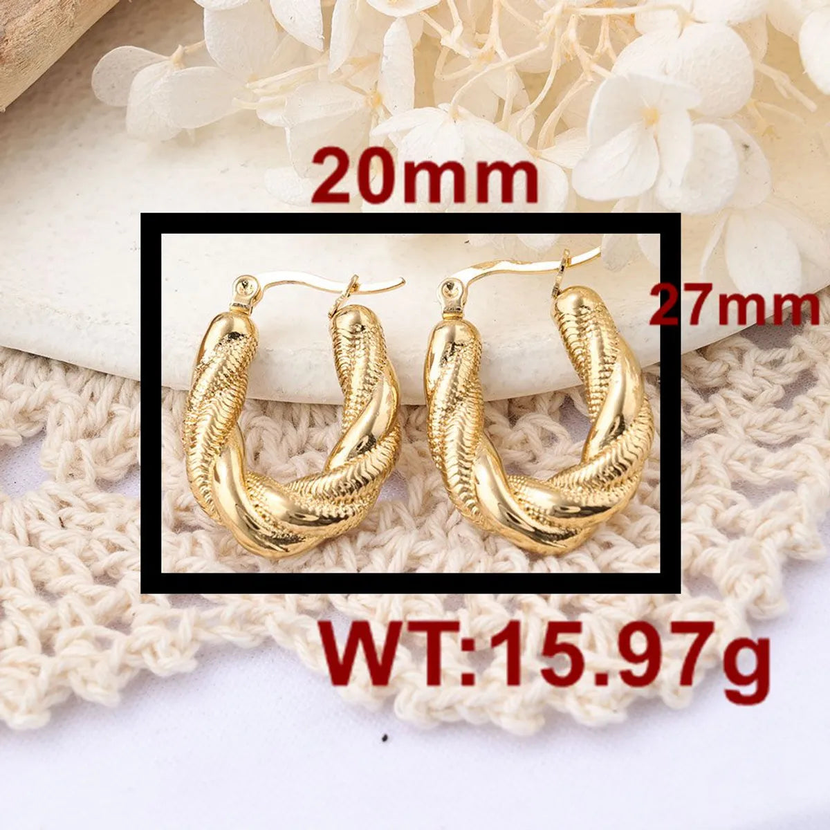 1 Pair IG Style Simple Style U Shape Plating Stainless Steel Earrings