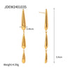 1 Pair IG Style Simple Style Water Droplets 304 Stainless Steel 18K Gold Plated Drop Earrings