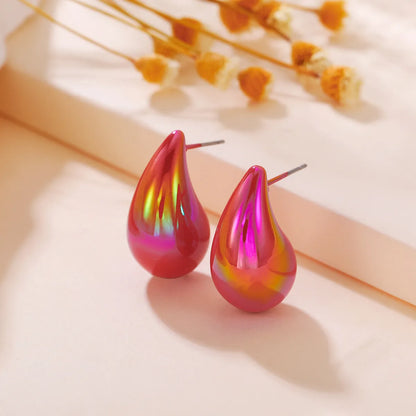 1 Pair IG Style Simple Style Water Droplets Arylic Ear Studs