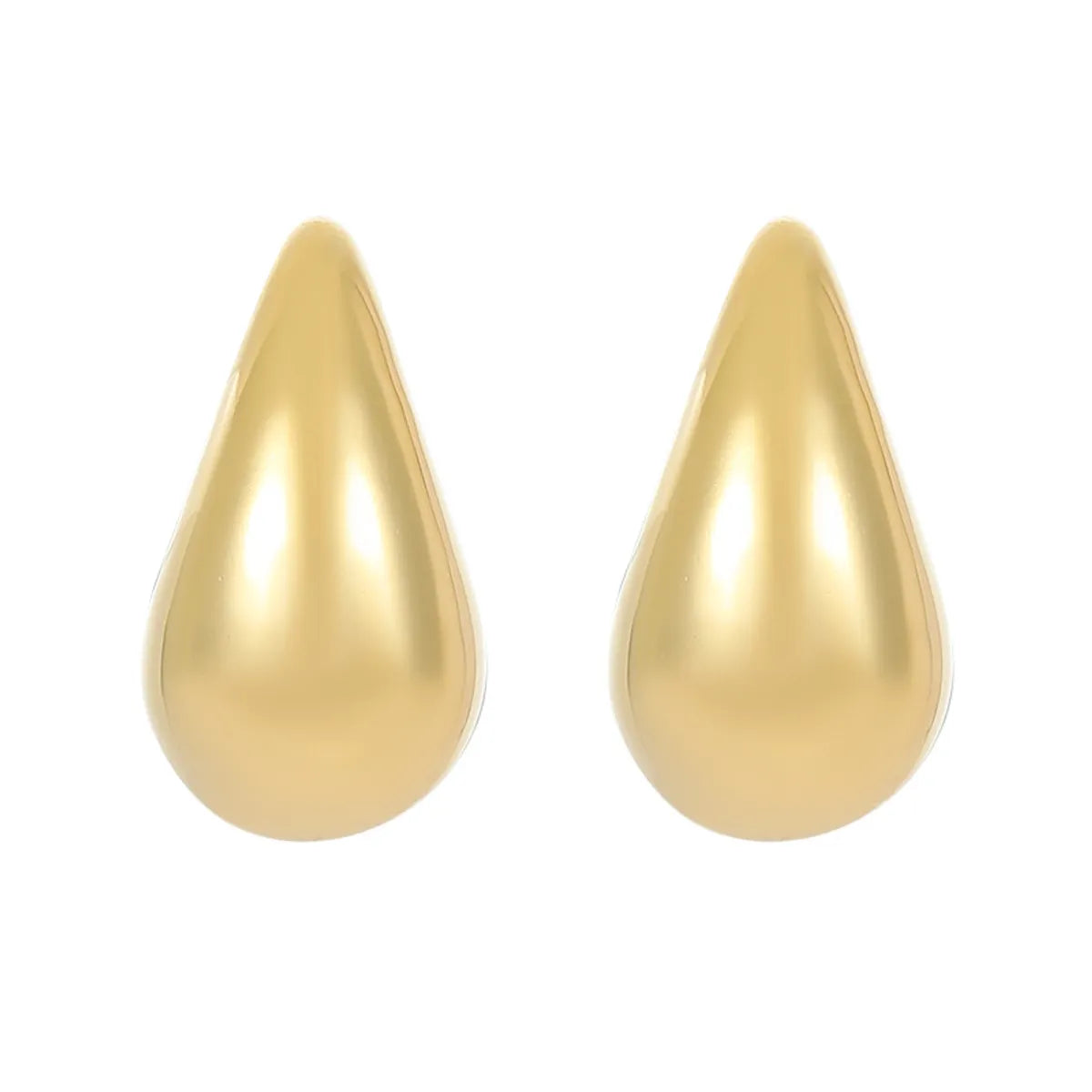 1 Pair IG Style Simple Style Water Droplets Sterling Silver White Gold Plated Gold Plated Ear Studs