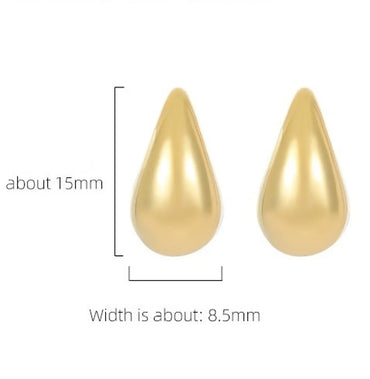 1 Pair IG Style Simple Style Water Droplets Sterling Silver White Gold Plated Gold Plated Ear Studs