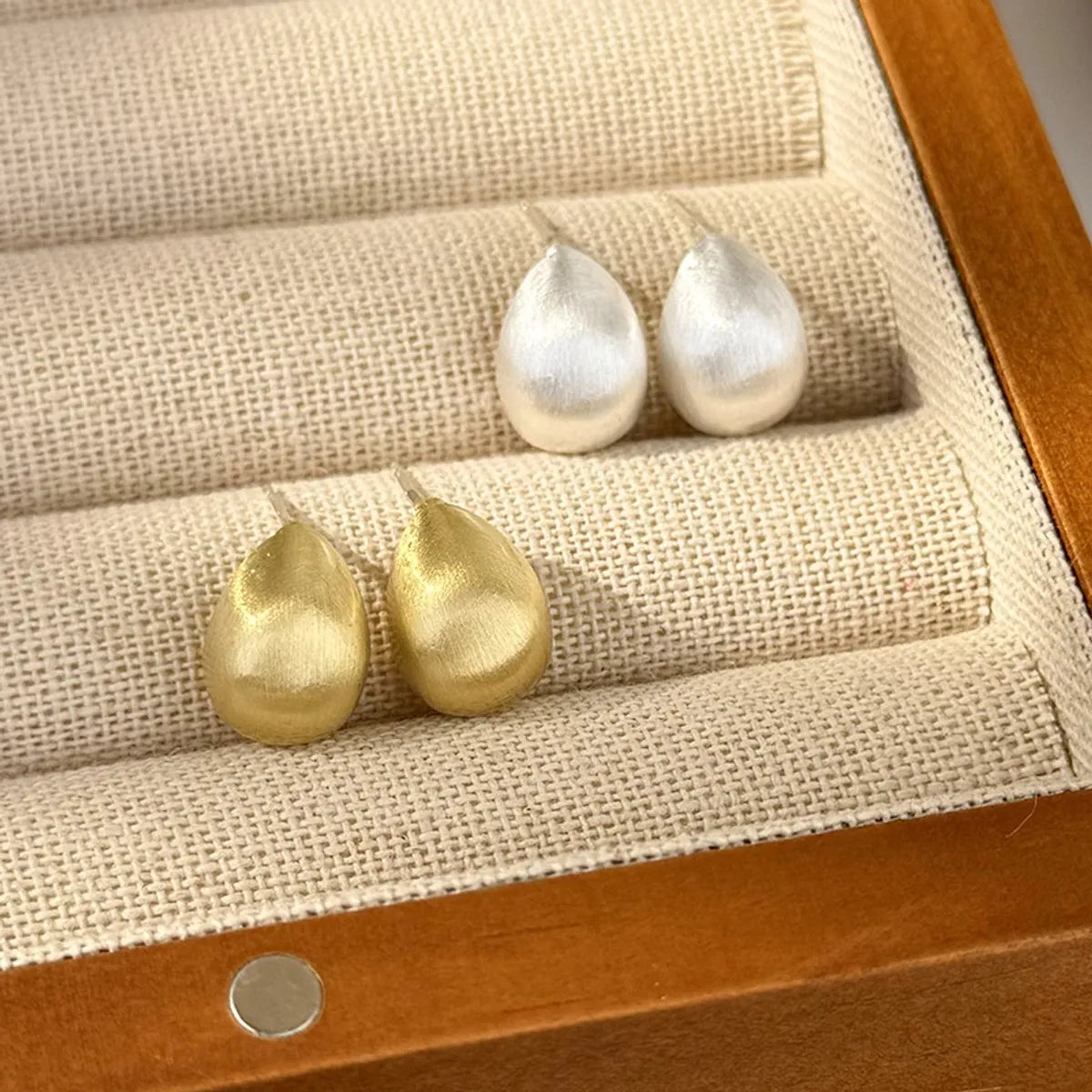 1 Pair Ig Style Solid Color Copper White Gold Plated Gold Plated Ear Studs