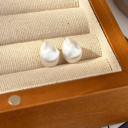 1 Pair Ig Style Solid Color Copper White Gold Plated Gold Plated Ear Studs