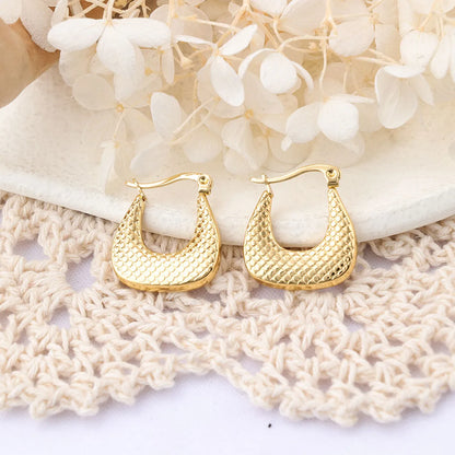 1 Pair Ig Style Solid Color Plating Stainless Steel Earrings