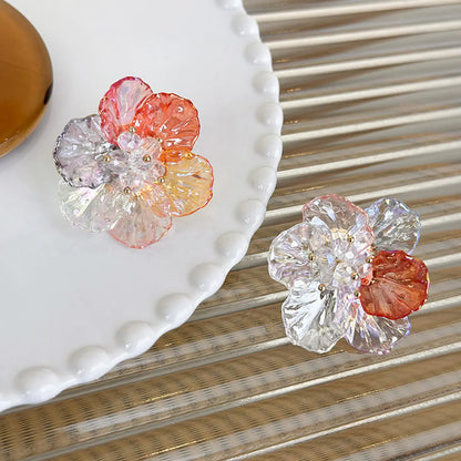 1 Pair IG Style Sweet Artistic Flower Arylic Ear Studs