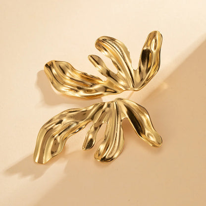 1 Pair IG Style Sweet Flower 304 Stainless Steel 18K Gold Plated Ear Studs