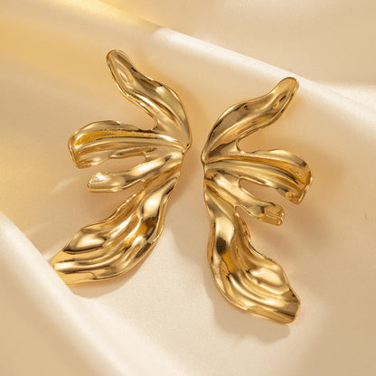 1 Pair IG Style Sweet Flower 304 Stainless Steel 18K Gold Plated Ear Studs