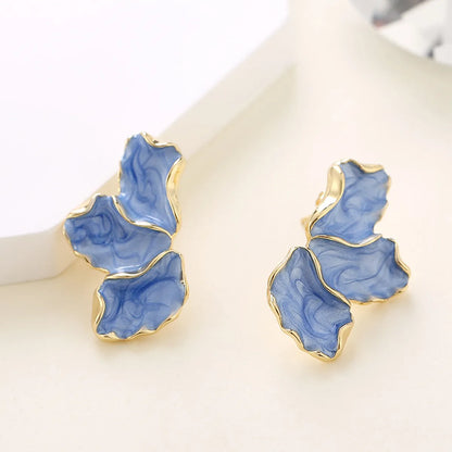 1 Pair IG Style Sweet Flower Enamel Alloy Ear Studs