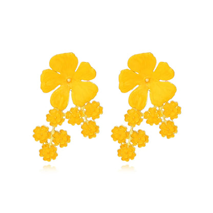 1 Pair IG Style Sweet Flower Enamel Zinc Alloy Ear Studs