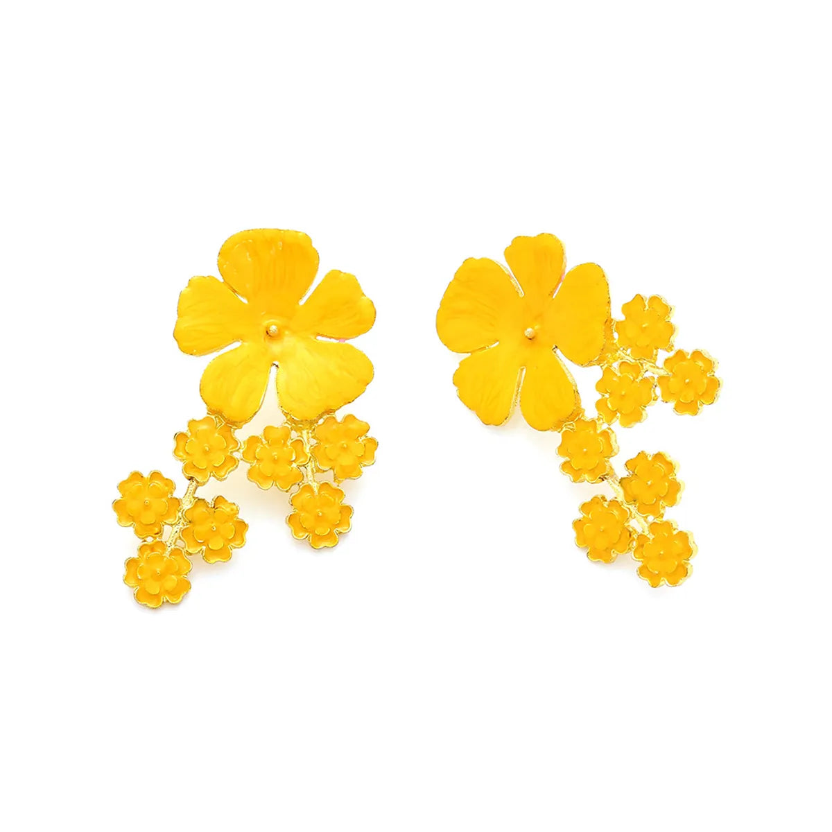 1 Pair IG Style Sweet Flower Enamel Zinc Alloy Ear Studs