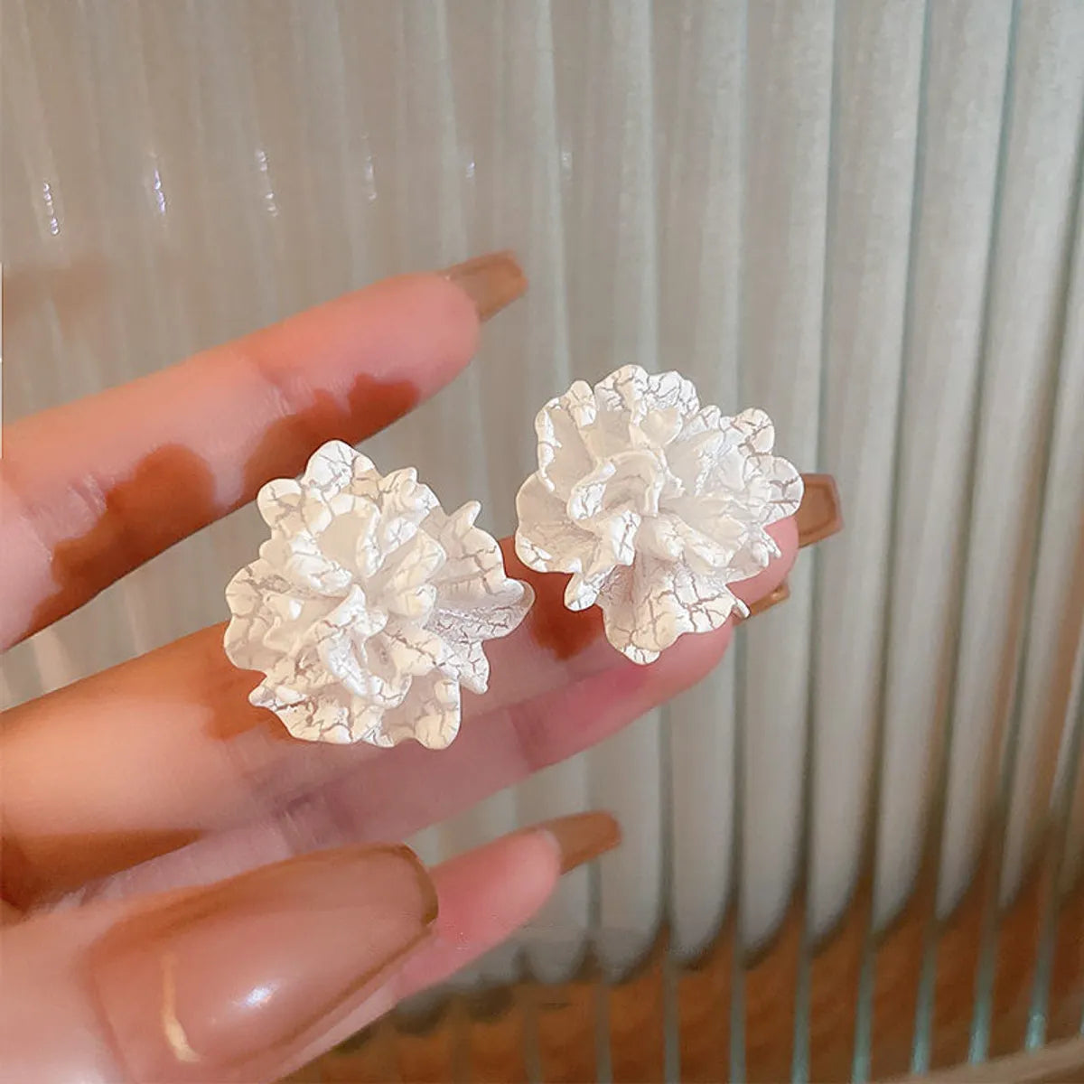 1 Pair Ig Style Sweet Flower Plastic Resin Ear Studs