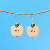 1 Pair IG Style Sweet Fruit Plastic Resin Silver Plated Drop Earrings