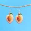 1 Pair IG Style Sweet Fruit Plastic Resin Silver Plated Drop Earrings