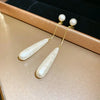 1 Pair IG Style Sweet Water Droplets Pearl Alloy Drop Earrings