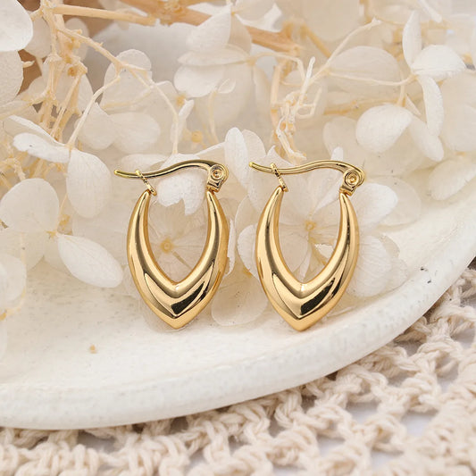 1 Pair IG Style U Shape Plating Stainless Steel Earrings