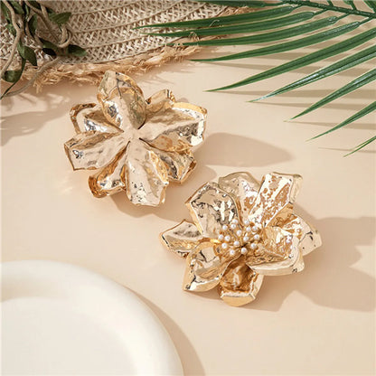 1 Pair IG Style Vintage Style Flower Irregular Layered Inlay Arylic Alloy Acrylic Ear Studs