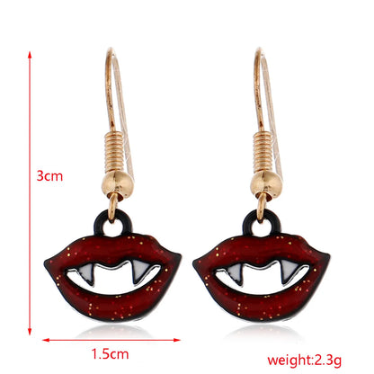 1 Pair IG Style Vintage Style Funny Spider Spider Web Skull Alloy Drop Earrings Ear Studs