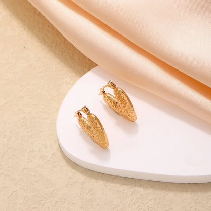 1 Pair Ig Style Vintage Style Heart Shape Plating Stainless Steel 18k Gold Plated Ear Clip