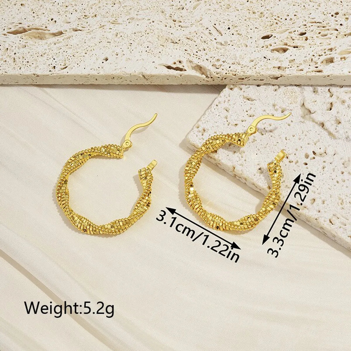 1 Pair Ig Style Vintage Style Solid Color Plating Copper 18k Gold Plated Hoop Earrings