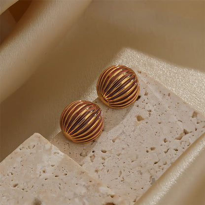 1 Pair Ig Style Water Droplets Plating Copper 18k Gold Plated Ear Studs