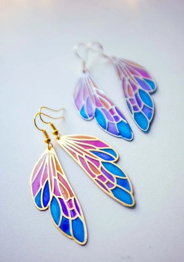 1 Pair Ig Style Wings Plating Alloy Drop Earrings