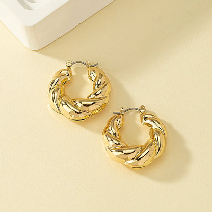 1 Pair Ins Style Circle Alloy Plating Women'S Hoop Earrings