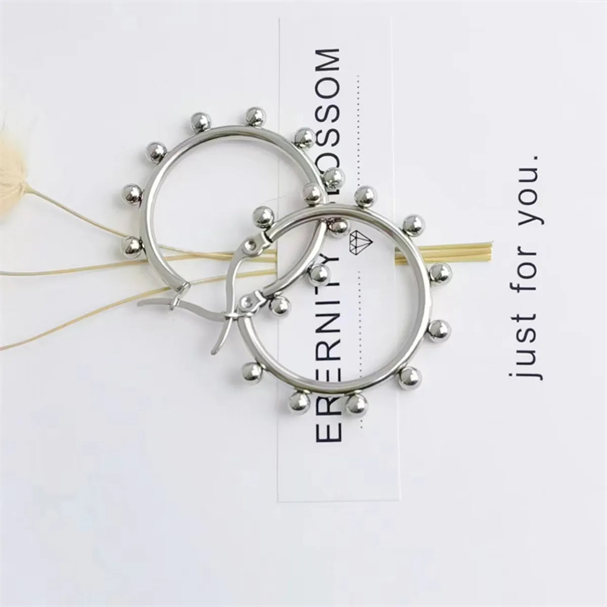 1 Pair Ins Style Geometric Stainless Steel Plating Earrings