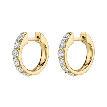 1 Pair Ins Style Simple Style Circle Copper Plating Inlay Zircon Gold Plated Earrings